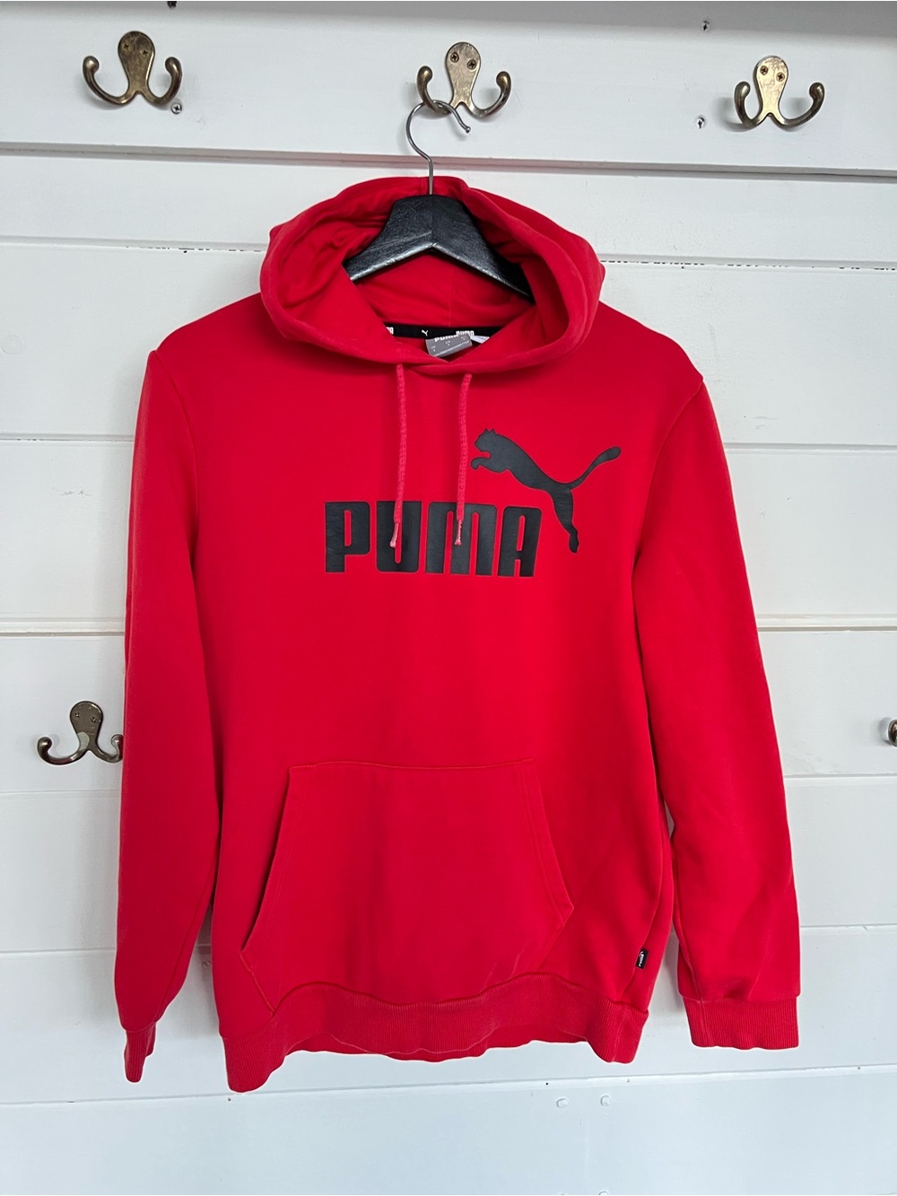 Puma Red Hoodie Sweatshirt. 100% Cotton. Sz S.